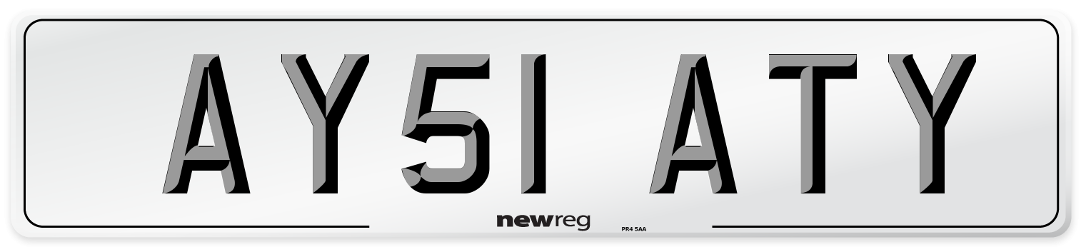 AY51 ATY Number Plate from New Reg